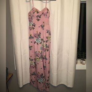 Band of Gypsies Pink Floral Jumpsuit